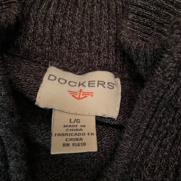 💙Men’s Docker’s Size Large knit Pull over Sweater with zipper opening. - Picture 4 of 9